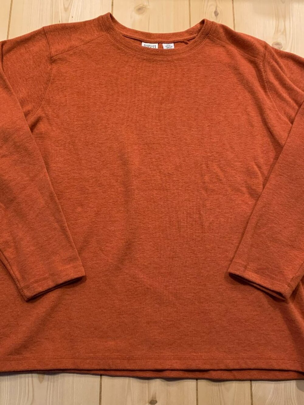 Vintage Y2K Field Gear Plain Blank Orange Knit Sweater Sweatshirt Size XXL Tall